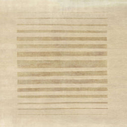 Square Abstract Yellow Solid Rug, abs1847