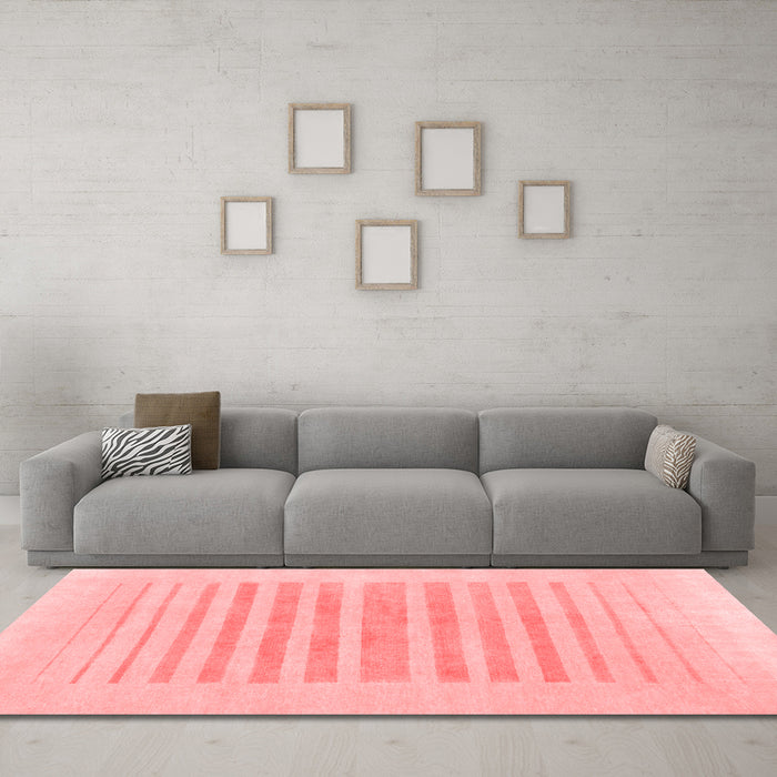 Modern Red Washable Rugs
