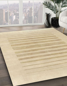 Machine Washable Abstract Yellow Rug in a Family Room, wshabs1847