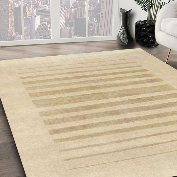 Machine Washable Abstract Yellow Rug in a Family Room, wshabs1847