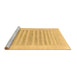 Sideview of Machine Washable Solid Brown Modern Rug, wshabs1847brn