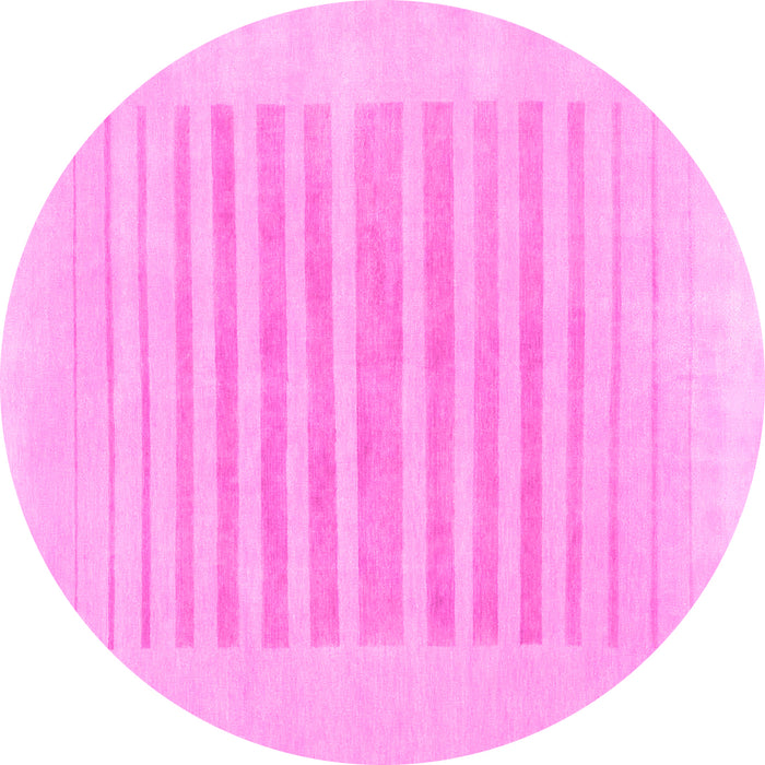 Round Solid Pink Modern Rug, abs1847pnk