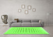 Machine Washable Solid Green Modern Area Rugs in a Living Room,, wshabs1847grn