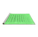 Sideview of Machine Washable Solid Emerald Green Modern Area Rugs, wshabs1847emgrn