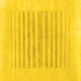 Square Machine Washable Solid Yellow Modern Rug, wshabs1847yw