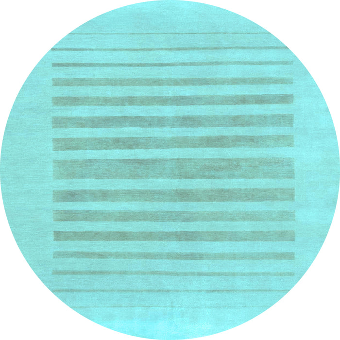 Round Solid Light Blue Modern Rug, abs1847lblu