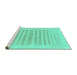 Sideview of Machine Washable Solid Turquoise Modern Area Rugs, wshabs1847turq