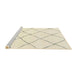 Sideview of Machine Washable Abstract Vanilla Gold Rug, wshabs1848