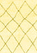 Machine Washable Solid Yellow Modern Rug, wshabs1848yw