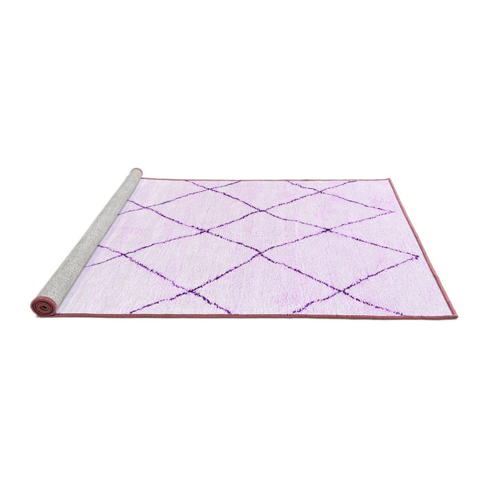 Sideview of Machine Washable Solid Purple Modern Area Rugs, wshabs1848pur