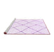 Sideview of Machine Washable Solid Purple Modern Area Rugs, wshabs1848pur