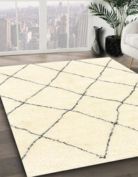 Abstract Vanilla Gold Solid Rug, abs1848