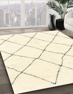 Abstract Vanilla Gold Solid Rug in Family Room, abs1848
