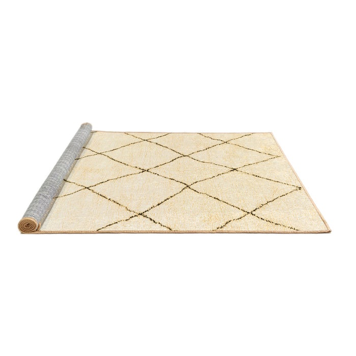 Sideview of Machine Washable Solid Brown Modern Rug, wshabs1848brn