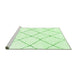 Sideview of Machine Washable Solid Green Modern Area Rugs, wshabs1848grn