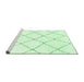 Sideview of Machine Washable Solid Emerald Green Modern Area Rugs, wshabs1848emgrn