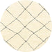 Round Abstract Vanilla Gold Solid Rug, abs1848