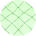 Round Solid Green Modern Rug, abs1848grn