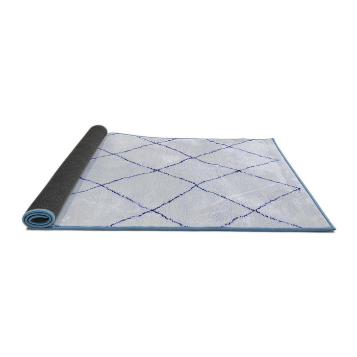 Sideview of Solid Blue Modern Rug, abs1848blu