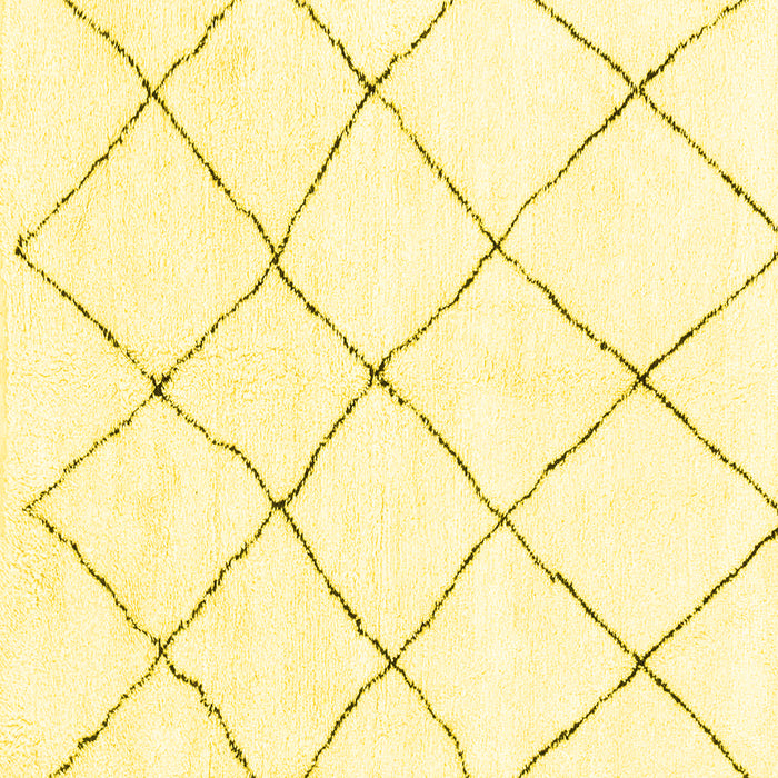 Square Solid Yellow Modern Rug, abs1848yw