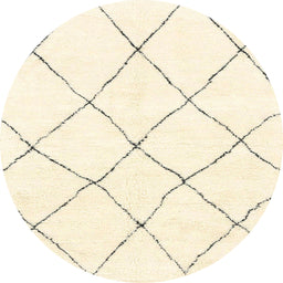 Round Machine Washable Abstract Vanilla Gold Rug, wshabs1848