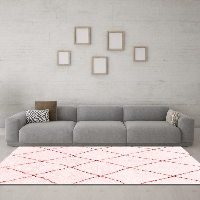 Modern Red Washable Rugs