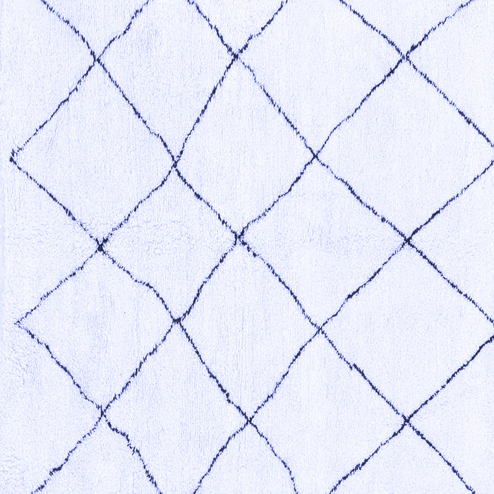 Square Machine Washable Solid Blue Modern Rug, wshabs1848blu