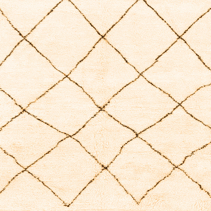 Square Solid Orange Modern Rug, abs1848org