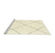 Sideview of Machine Washable Abstract Parchment Beige Rug, wshabs1849