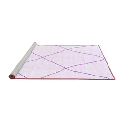 Sideview of Machine Washable Solid Purple Modern Area Rugs, wshabs1849pur