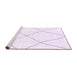 Sideview of Machine Washable Solid Purple Modern Area Rugs, wshabs1849pur