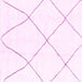 Square Solid Pink Modern Rug, abs1849pnk