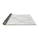 Sideview of Solid Gray Modern Rug, abs1849gry