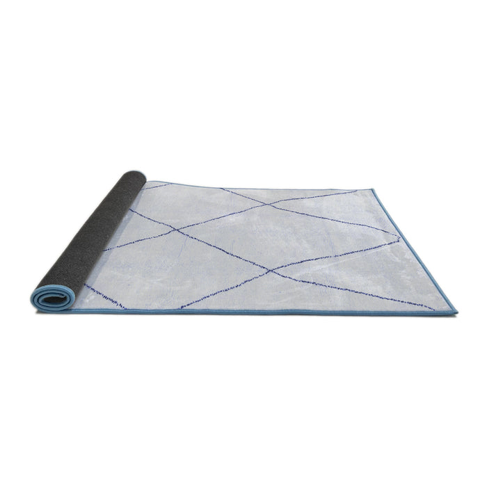 Sideview of Solid Blue Modern Rug, abs1849blu