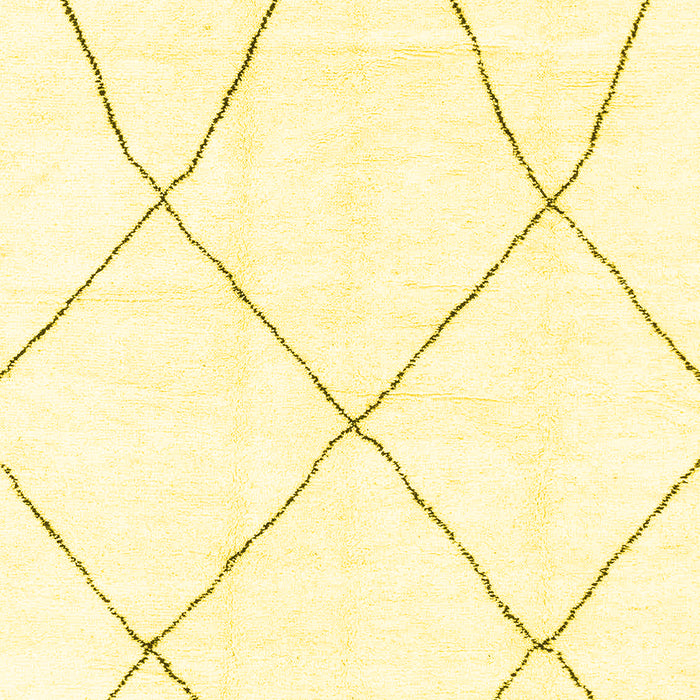 Machine Washable Solid Yellow Modern Rug, wshabs1849yw