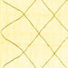 Square Solid Yellow Modern Rug, abs1849yw