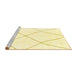 Sideview of Machine Washable Solid Yellow Modern Rug, wshabs1849yw