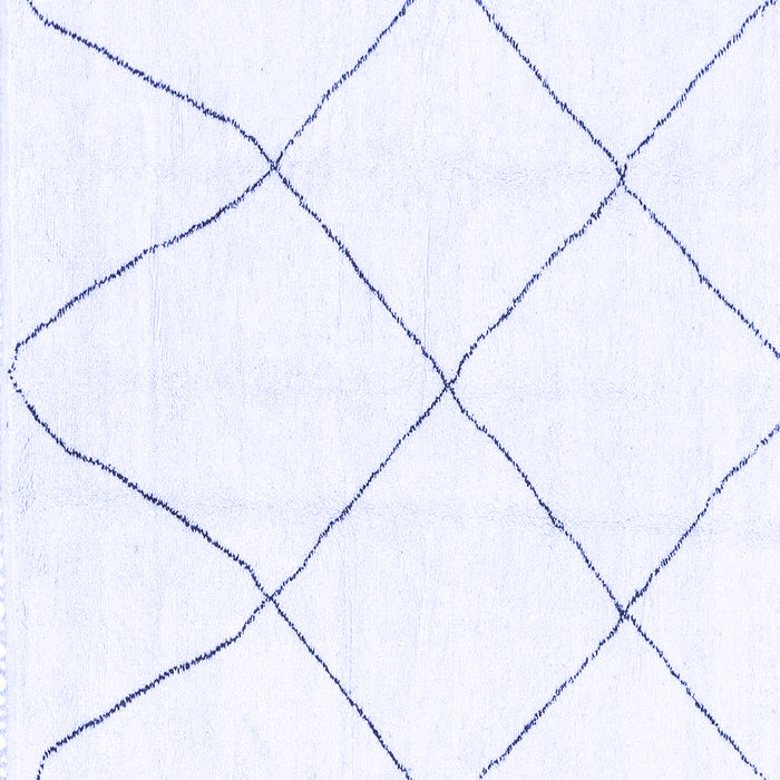 Square Machine Washable Solid Blue Modern Rug, wshabs1849blu