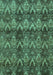 Machine Washable Abstract Turquoise Modern Area Rugs, wshabs184turq