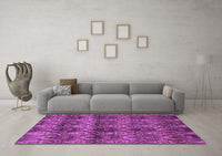 Machine Washable Abstract Purple Modern Rug, wshabs184pur