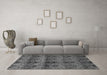 Machine Washable Abstract Gray Modern Rug in a Living Room,, wshabs184gry