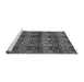 Sideview of Machine Washable Abstract Gray Modern Rug, wshabs184gry