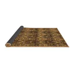Sideview of Abstract Brown Modern Rug, abs184brn