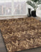 Machine Washable Abstract Red Brown Rug in a Family Room, wshabs184