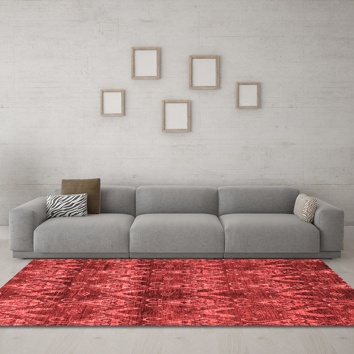 Modern Red Washable Rugs