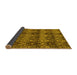 Sideview of Abstract Yellow Modern Rug, abs184yw