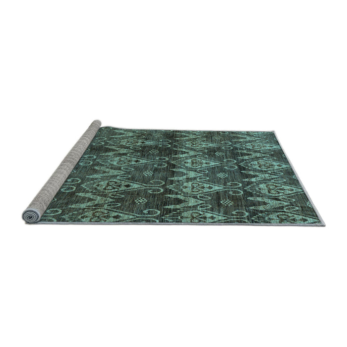 Sideview of Machine Washable Abstract Light Blue Modern Rug, wshabs184lblu