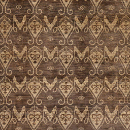 Square Machine Washable Abstract Red Brown Rug, wshabs184