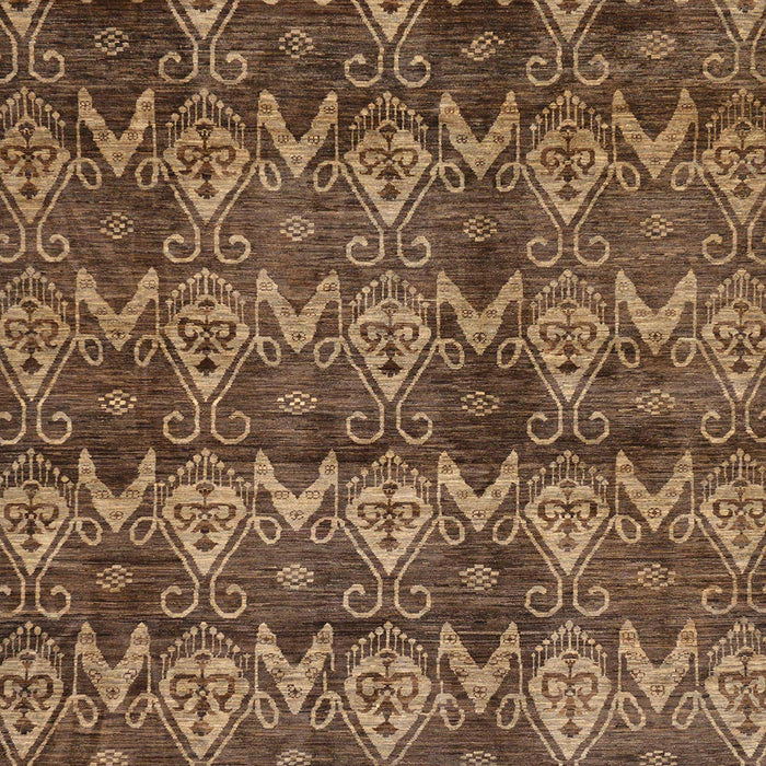 Square Machine Washable Abstract Red Brown Rug, wshabs184