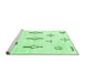 Sideview of Machine Washable Solid Emerald Green Modern Area Rugs, wshabs1850emgrn